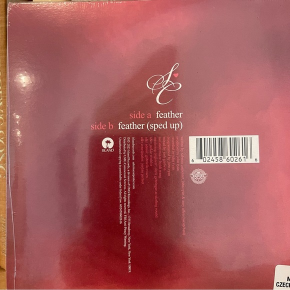 Sabrina Carpenter Feather 7” Single Pink Glitter Vinyl Record NEW - Picture 6 of 6